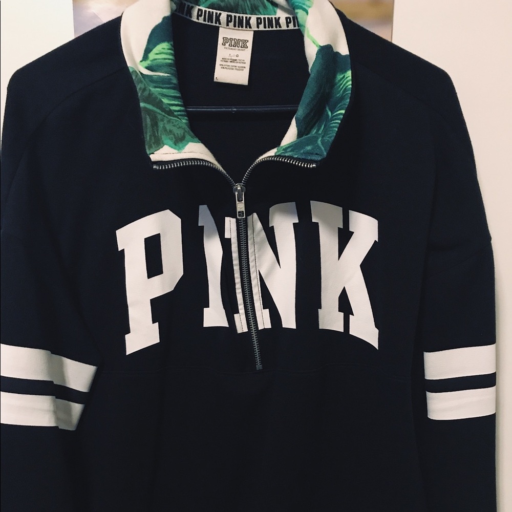 VS Pink Quarter-Zip Hoodie